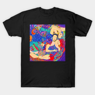 Neo Pop Art version of Gustav Klimt's Maidens T-Shirt